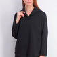 Karen Scott Women's Sport Shawl-Collar Fleece Pullover Black Size Small