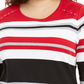 Karen Scott Women's Plus Zahara Striped Top Red Size 0X