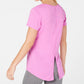 Ideology Women's Tie-Back T-Shirt  Purple Size X-Large