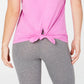 Ideology Women's Tie-Back T-Shirt  Purple Size X-Large