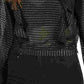 Bar III Women's Printed Long Sleeve Jewel Neck Top Black Size Large