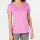 Ideology Women's Mesh Back T-Shirt Purple Size Small