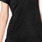 Ideology Women's Mesh Hem T-Shirt Black Size Medium