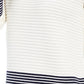 Charter Club Women's Textured Striped Long Sleeve Crew Neck Sweater White Size Large