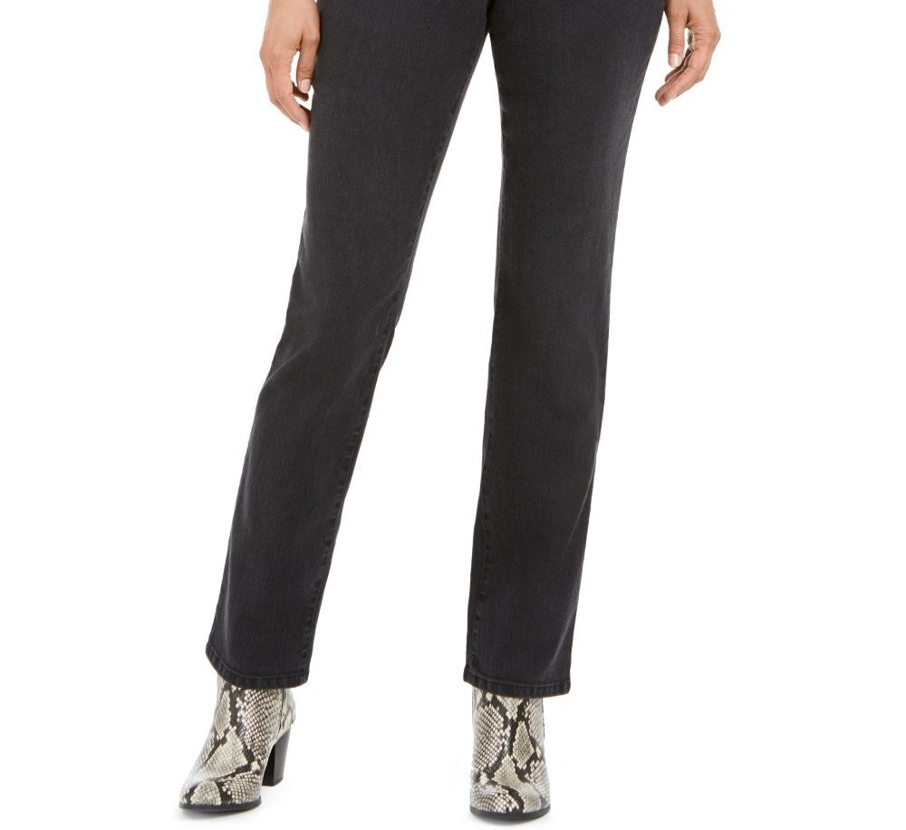 Style & Co Women's Curvy-Fit Straight Leg Jeans  Black Size 6
