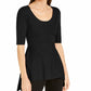 Alfani Women's Handkerchief Hem Sweater Black Size Small