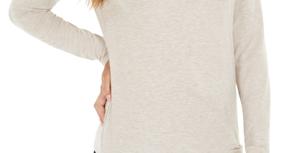 Style & Co Women's Mock Neck Top Beige Size Petite Large