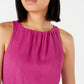 Maison Jules Women's Purple Sleeveless Halter Mini Party Dress Purple Size Small