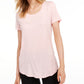 Maison Jules Women's Scoop Neck T-Shirt Pink Size X-Large