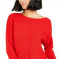 Bar III Women's Becca Tilley X Dolman Sleeve Sweater Red Size Medium
