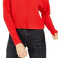 Bar III Women's Becca Tilley X Dolman Sleeve Sweater Red Size Medium