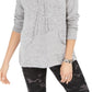 Style & Co Women's Drawstring Cowl-Neck Sweater Gray Size Medium