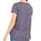 Style & Co Women's Petite Snowflake Heart Graphic-Print T-Shirt Gray Petite Medium