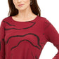 Alfani Women's Printed High Low Tunic Red Size X-Large