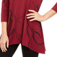 Alfani Women's Printed High Low Tunic Red Size X-Large