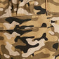 Sun + Stone Men's Camouflage Long Sleeve Mock Classic Fit Quarter Zip Cotton Sweater Beige Size Large