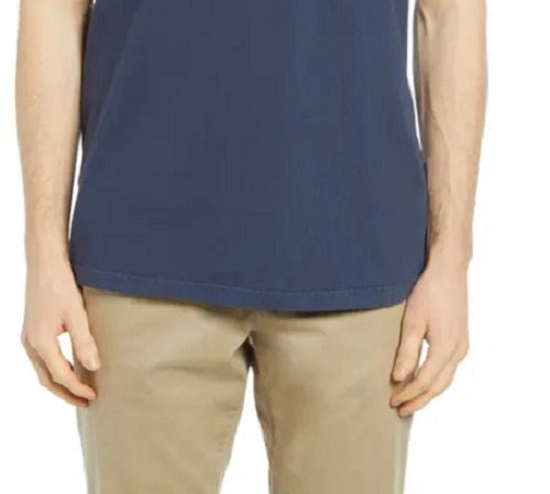 Sun + Stone Men's Blake Heathered Pocket T-Shirt  Navy Size Large