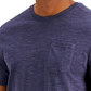Sun + Stone Men's Dylan Contrast Chain Stitch T-Shirt  Navy Size Small