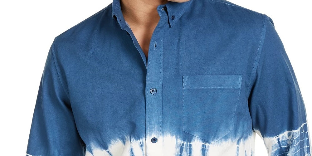 Sun + Stone Men's Horizon Tie Dye Shirt Navy Size X-Large