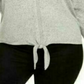 Style & Co Women's Tie Hem Sweater Grey Size 3X
