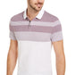 Alfani Men's Twill Striped Polo Shirt Natural Size X-Large