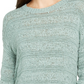 Style & Co Women's Petite Tape-Yarn Pullover Sweater Green Size Petite Large