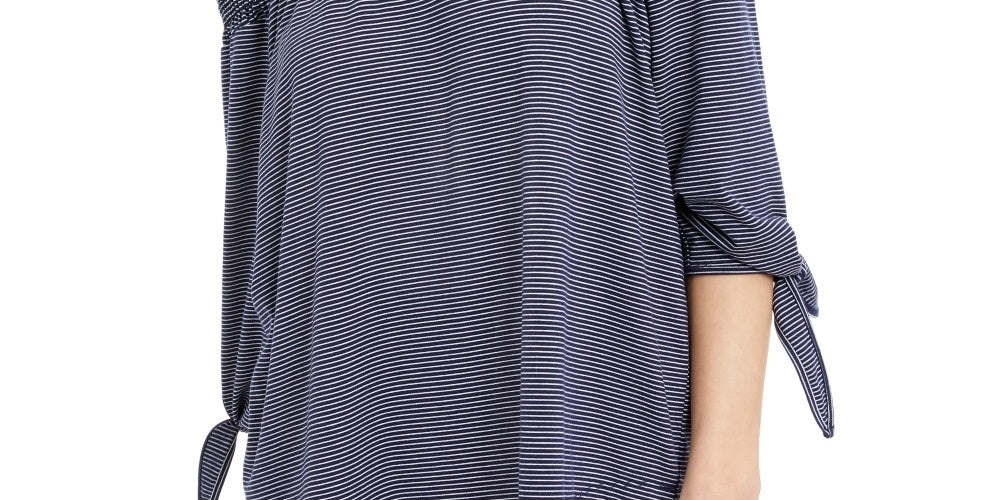 Maison Jules Women's Off-The-Shoulder Top  Navy Size Small