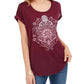 Style & Co Women's Graphic T-Shirt  Purple Size Medium