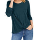 Style & Co Women's Twist-Front Top Green Size Small