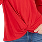 Style & Co Women's Twist-Front Top Red Size XX Large