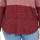 Style & Co Women's Plus Size Colorblocked Hoodie Red Size 1X
