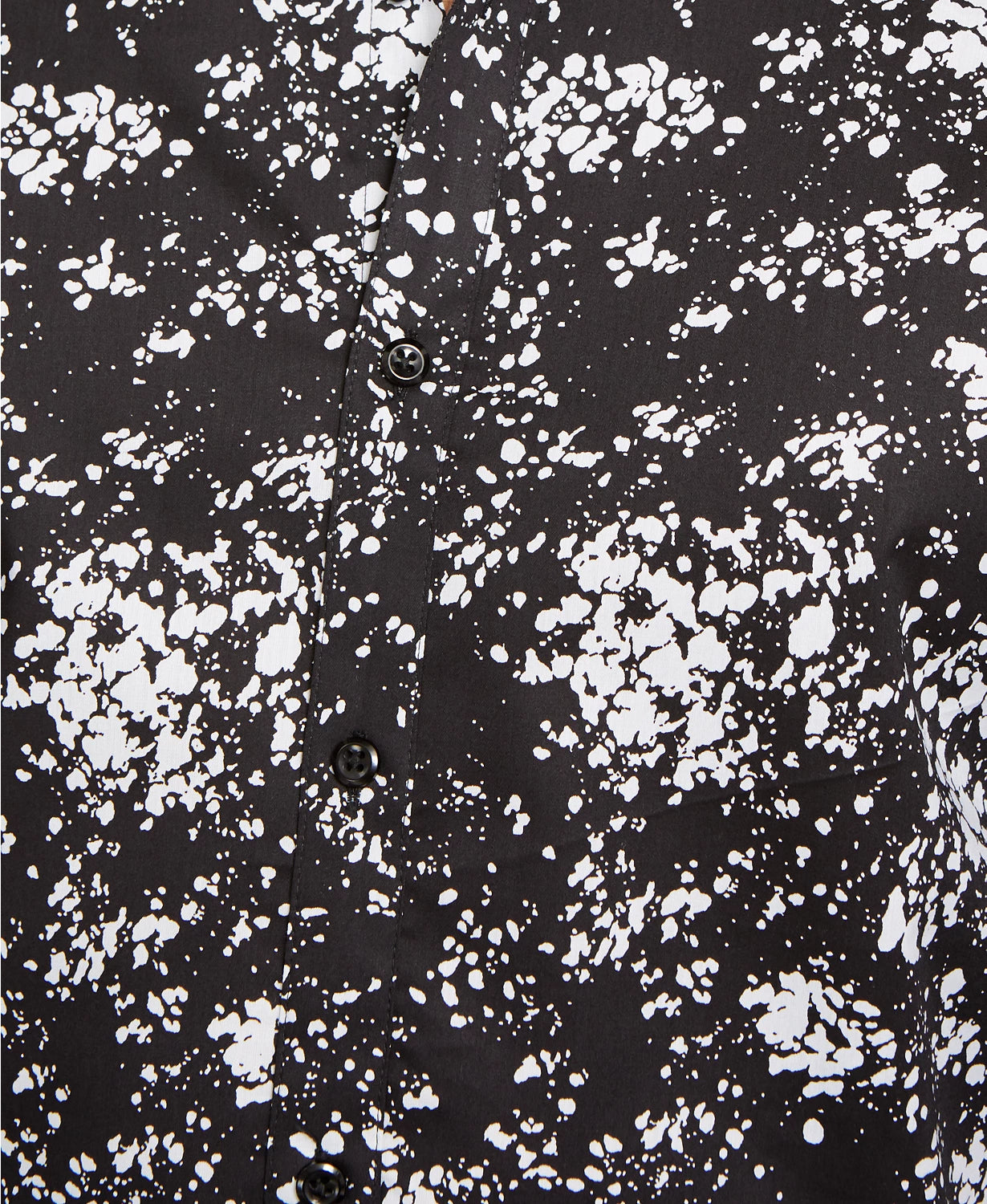 INC International Concepts Men's Big & Tall Paint Splatter Print Shirt Black Size 48