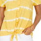Style & Co Women's Tie Dye Tie Front Top Gold Size X-Large