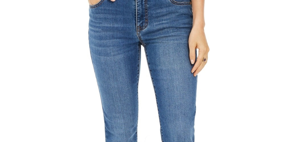 Style & Co Women's Modern Straight Mid Rise Jeans  Blue Size 6