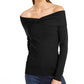 INC International Concepts Women's Twist Off The Shoulder Sweater Black Size X-Large