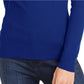 INC International Concepts Women's Twist Off The Shoulder Sweater Navy Size Large