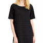 Alfani Women's Ribbed Long Tunic Top Black Size X-Large