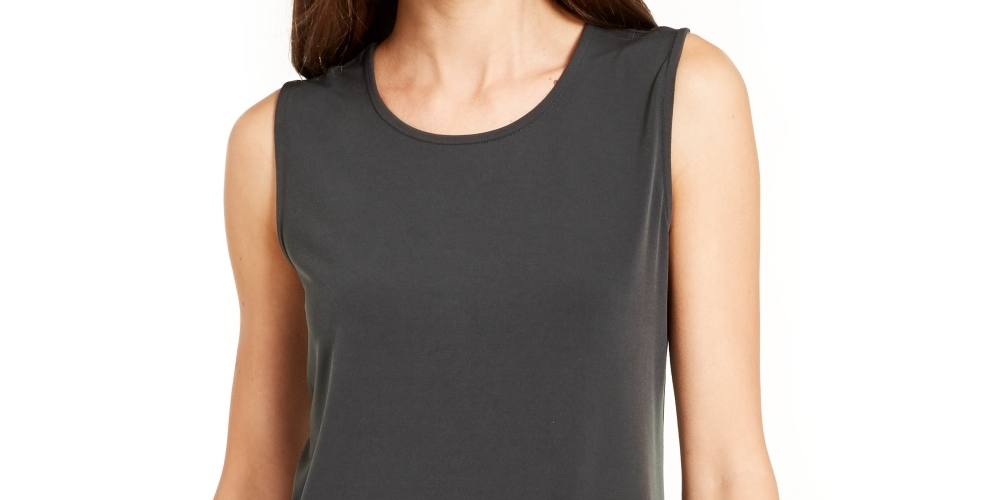 Alfani Women's Scoop Neck Sleeveless Top Green Size Large
