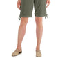 Karen Scott Women's Solid Tie Cuff Shorts Green Size 6