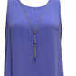 JM Collection Women's Sheath Dress Iris Necklace Overlay Purple Size Large