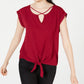 BCX Junior's Crisscross Knotted Top Purple Size Large
