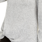 BCX Junior's Button Trim Ribbed Sweater Gray Size X-Large