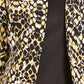 Kasper Women's Open Front Animal Print Jacket Yellow Size 6