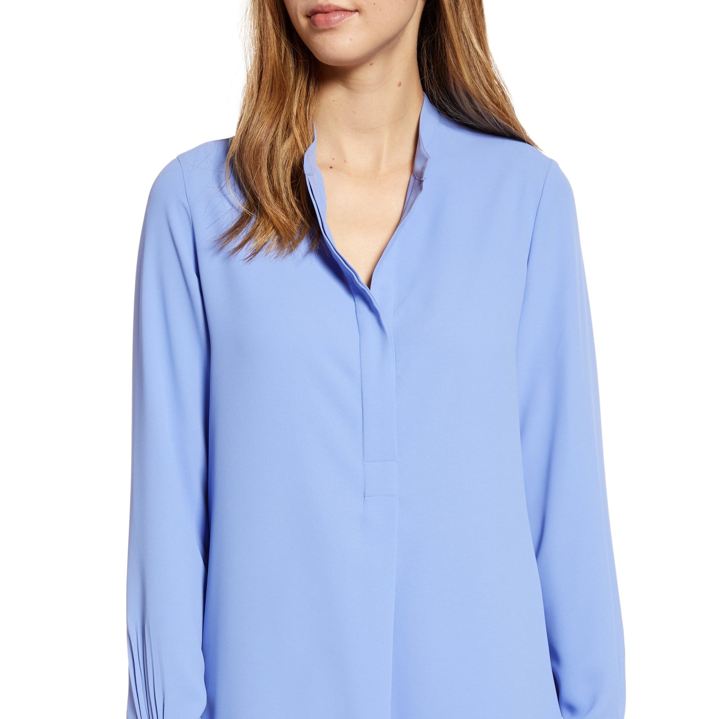 Anne Klein Women's Tunic Blouse Blue Size Medium