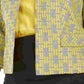 Kasper Women's Printed Blazer Jacket Yellow Size 22W