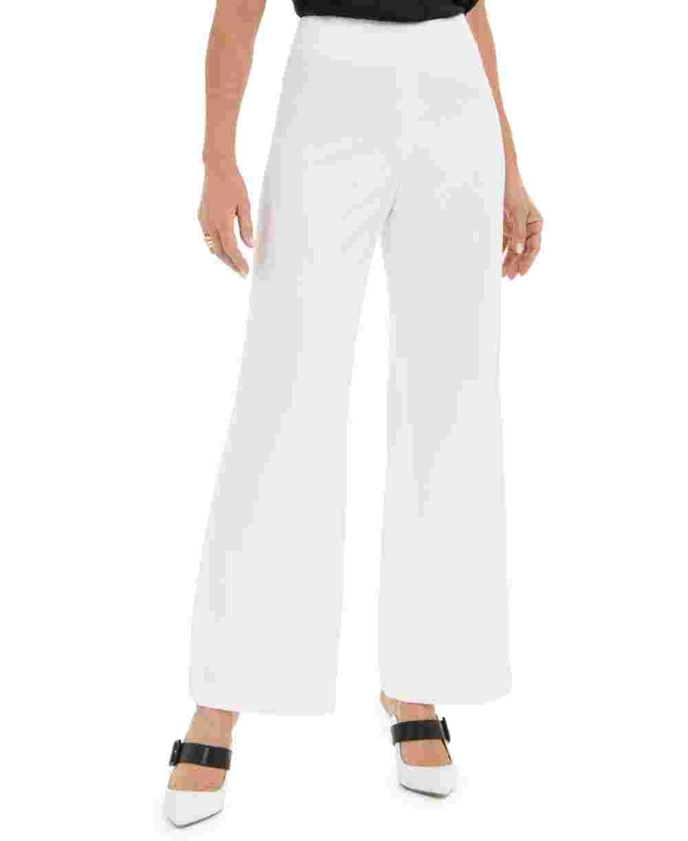 Kasper Women's White Straight Leg Pants Natural Size 12