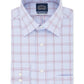 Eagle Men's Classic Regular Fit Non Iron Stretch Collar Check Dress Shirt Blue Size 15.5X34-35