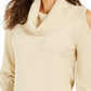 Thalia Sodi Women's Cold Shoulder Cowl Neck Sweater Gold Size Medium