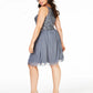BCX Women's Trendy Plus Size Embellished Chiffon Fit & Flare Dress Gray Size 20W
