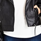 City Chic Women's Trendy Plus Size Biker Jacket Black Size Petite Small